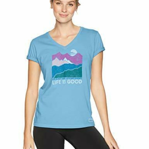 Life Is Good Tops - Life is Good Womens T-Shirt Life is Not Easy Life Is Good Tops - Life is Good Womens T-Shirt Life is Not Easy